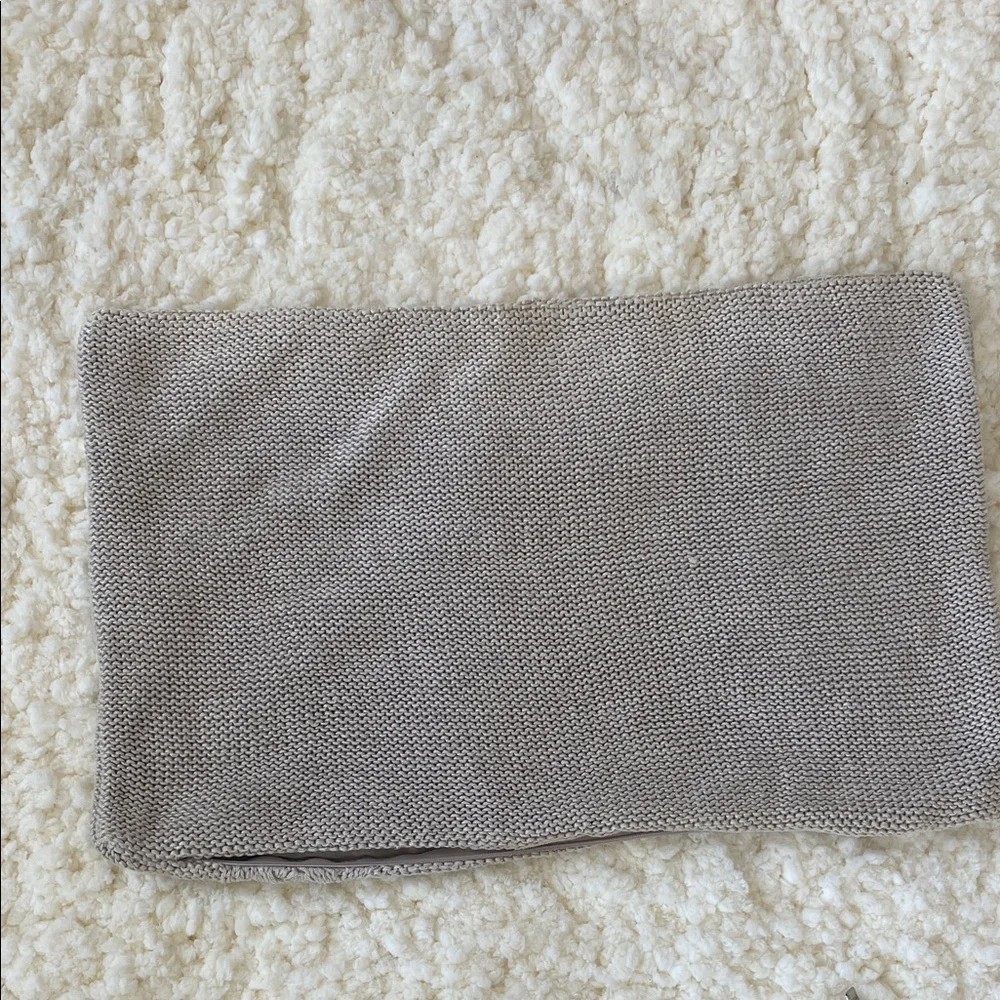 Restoration Hardware Cable Knit Pillow Cover in Soft Gray